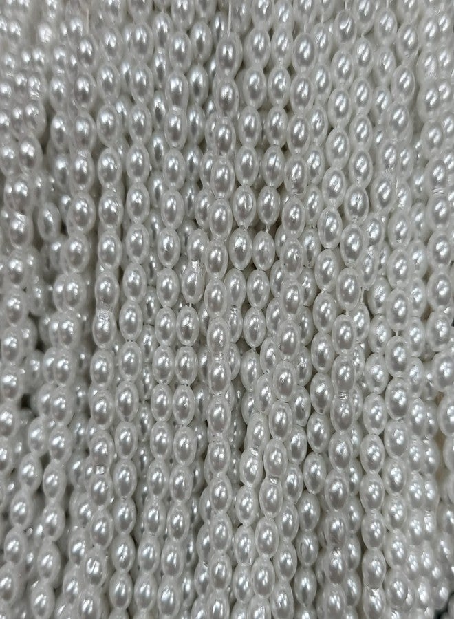 The Unique ® 4mm White Pearl Moti for Plastic Beads for Craft, Decoration, Jewellery Making, DIY Kit, Aari/Maggam Embroidery Work Pack of 2000pcs - Image 1